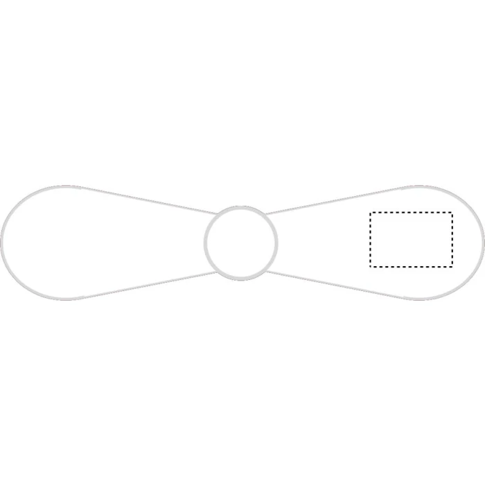 Schemat znakowania dla Tampondruk - P5 na gadżecie: Biały przenośny wiatraczek USB Tatsumaki z logo PVC