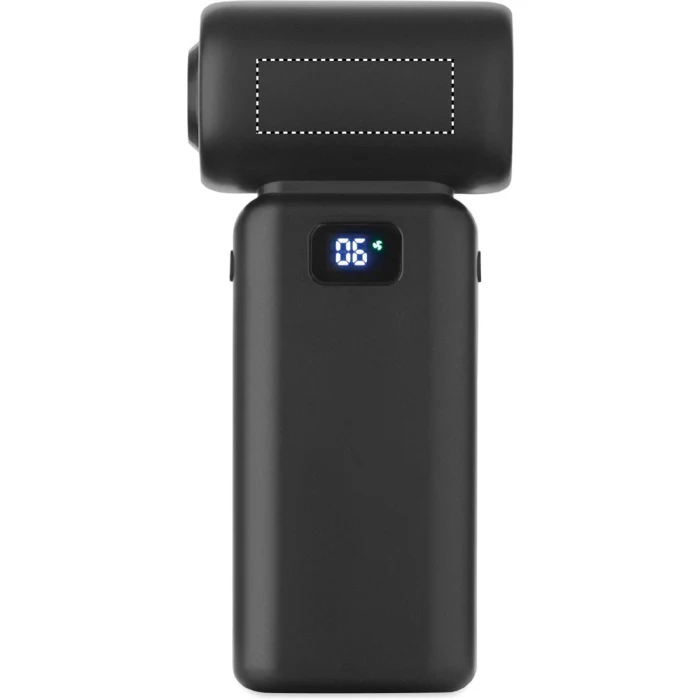 Schemat znakowania dla Etykieta - DL na gadżecie: Mini wentylator USB Techmate czarny ABS z logo firmy
