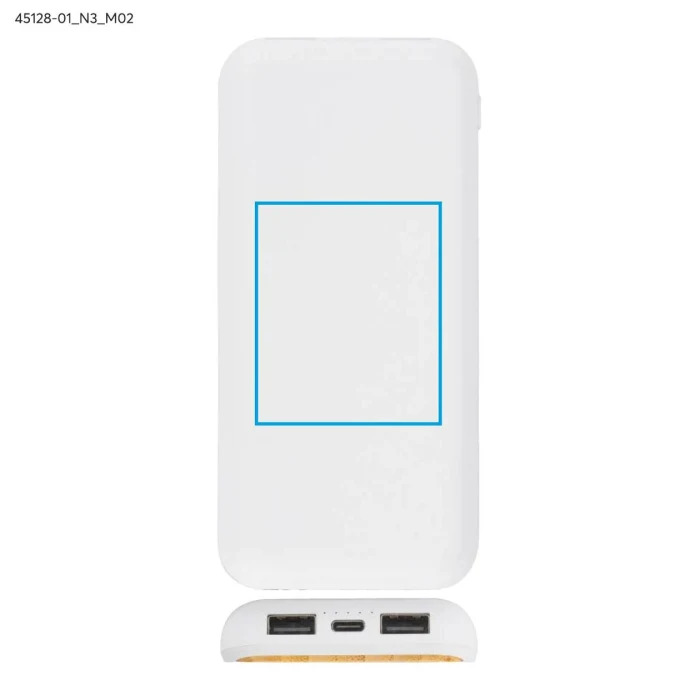 Schemat znakowania dla Tampondruk - N3 na gadżecie: Eko powerbank bambusowy RONI 10000 mAh na konferencje