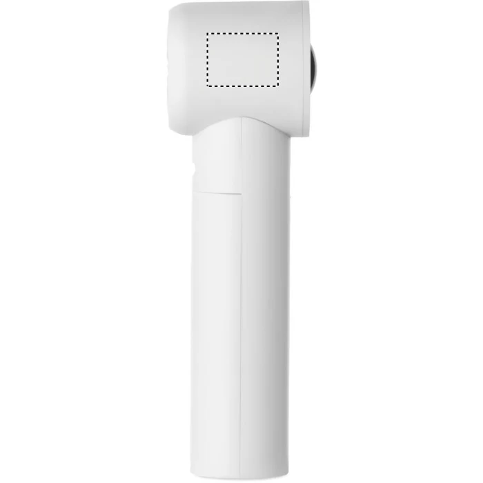 Schemat znakowania dla Etykieta - DL na gadżecie: Biały mini wentylator USB z logo, 2600 mAh, 5 biegów