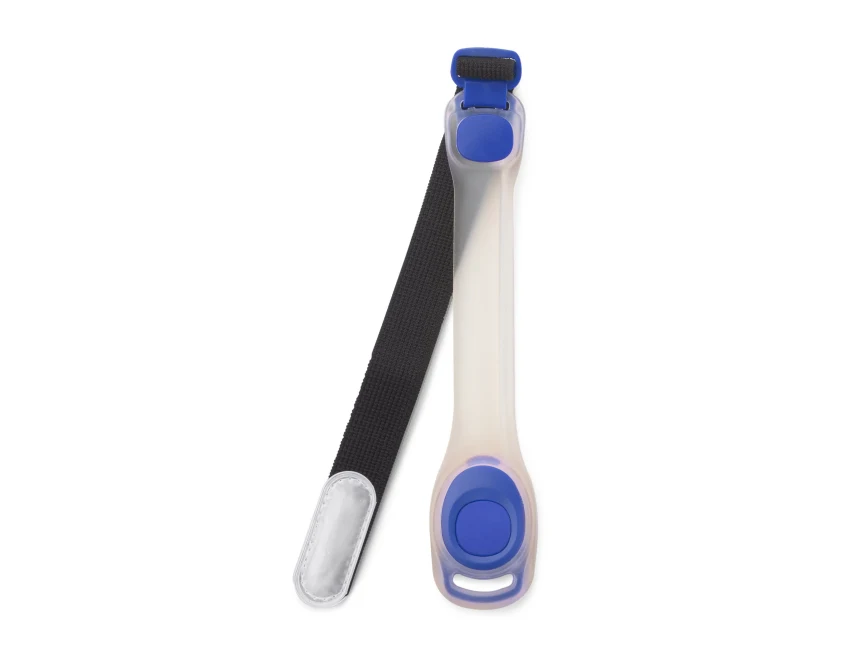 BLINK opaska odblaskowa z logo, niebieska 37×200×13 mm