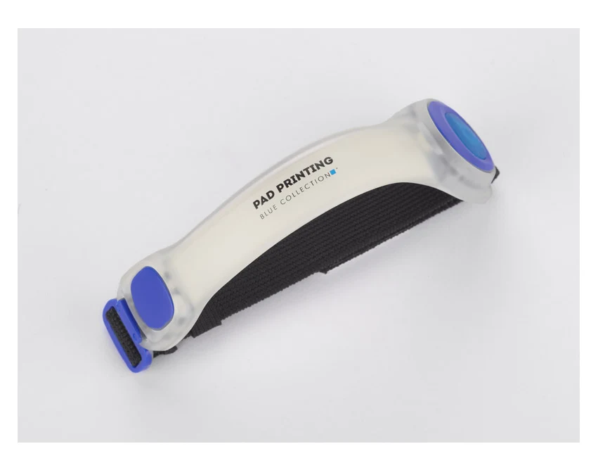 BLINK opaska odblaskowa z logo, niebieska 37×200×13 mm
