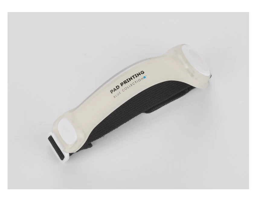 Opaska BLINK odblaskowa biała z nadrukiem 200 mm