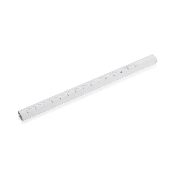 Ołówek stolarski OBO 178 mm biały z linijką