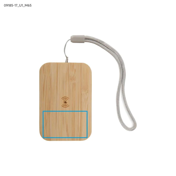 Schemat znakowania dla Nadruk UV - U1 na gadżecie: BUMO kabel USB z logo w beżowym etui z bambusa