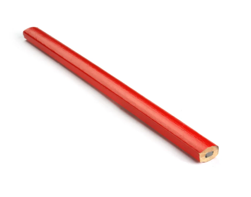BOB ołówek stolarski 178 mm czerwony z nadrukiem