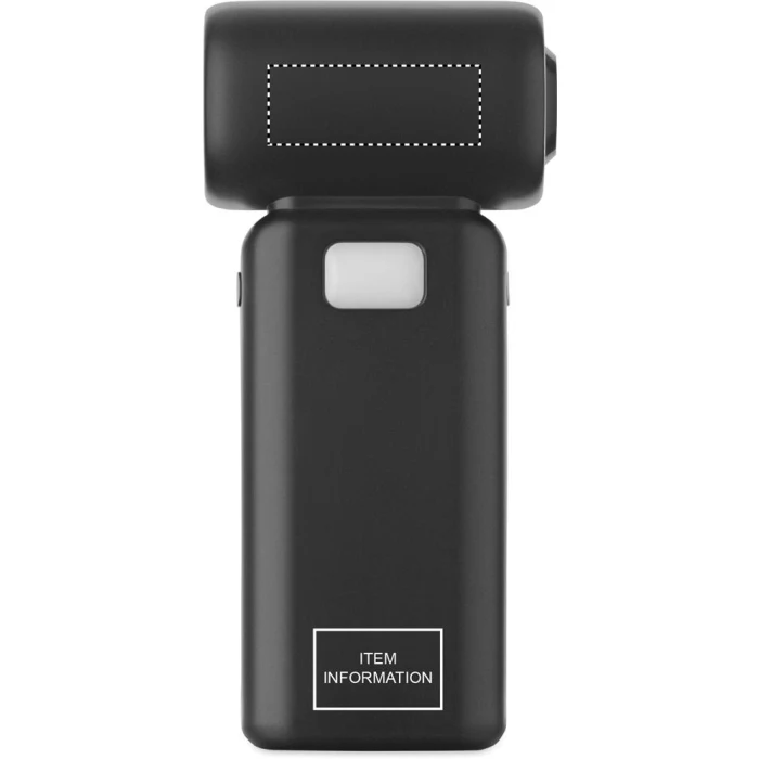 Schemat znakowania dla Tampondruk - P4 na gadżecie: Mini wentylator USB Techmate czarny ABS z logo firmy