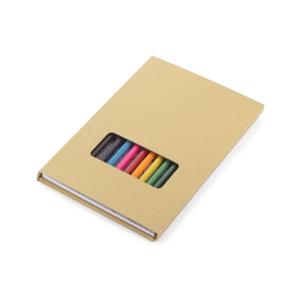 BETSO – ekologiczny notes i 12 kredek z logo w kraftowej okładce
