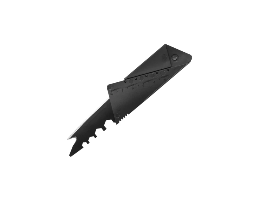 Scyzoryk KLINGO z logo, czarny w formacie karty