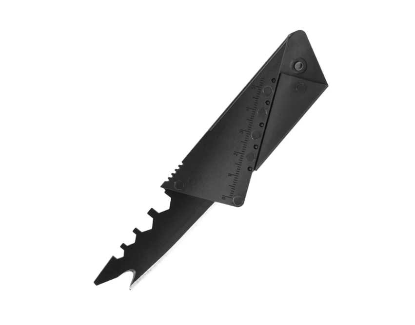 Scyzoryk KLINGO z logo, czarny w formacie karty