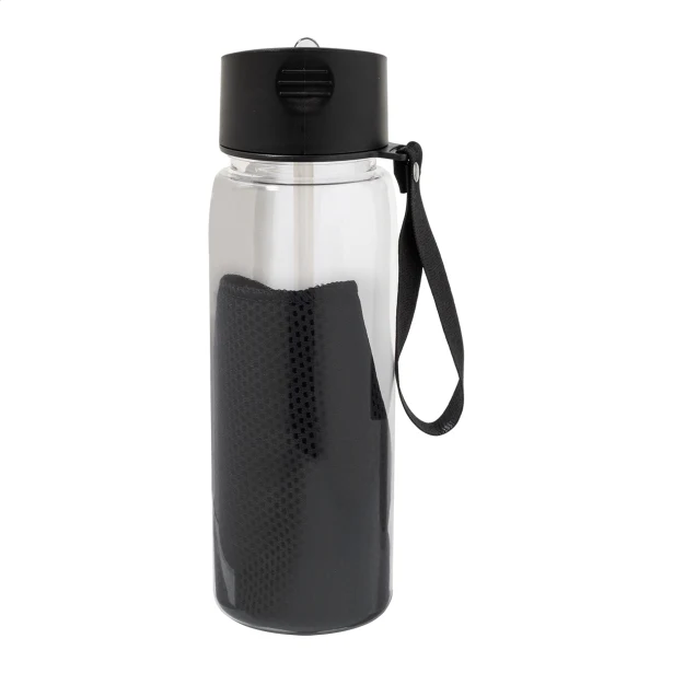 Bidon sportowy z nadrukiem RPET 800 ml z ręcznikiem