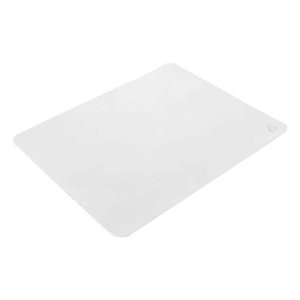 Biała podkładka pod mysz z recyklingu z logo firmy