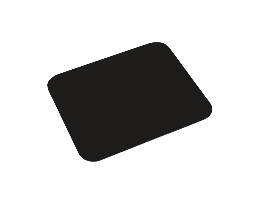Czarna podkładka pod mysz z logo – poliester, nadruk