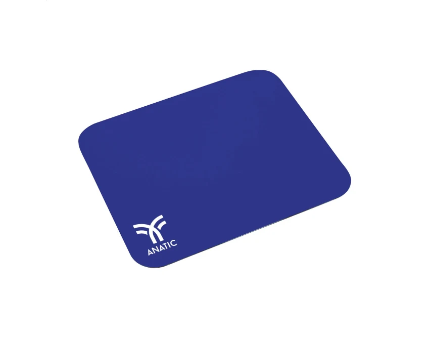 Niebieska podkładka pod mysz z logo, poliester 220x180mm