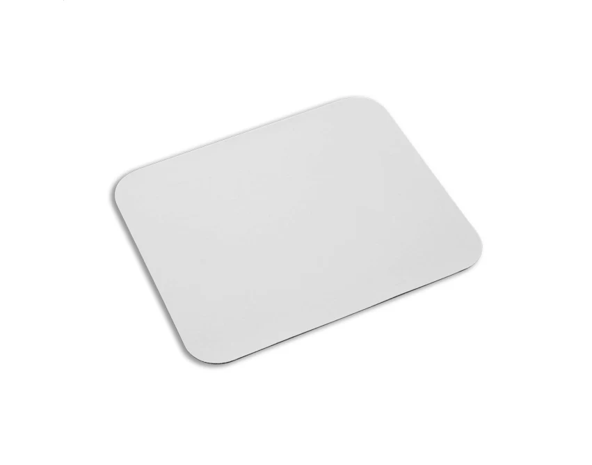 Biała podkładka pod mysz z logo – personalizowany poliester
