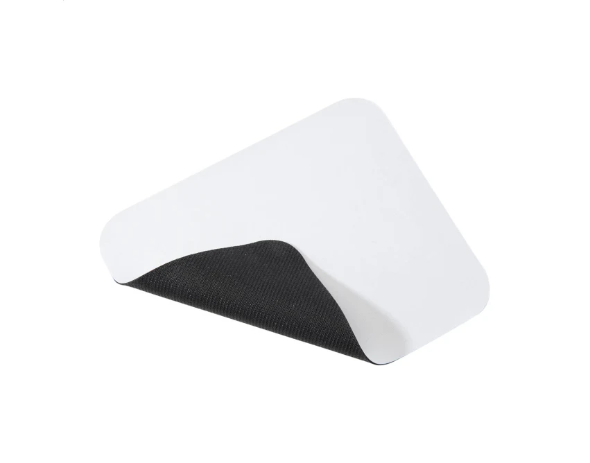 Biała podkładka pod mysz z logo – personalizowany poliester