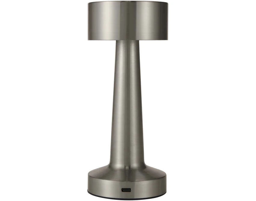 Aludra lampa stołowa ładowalna LED srebrna