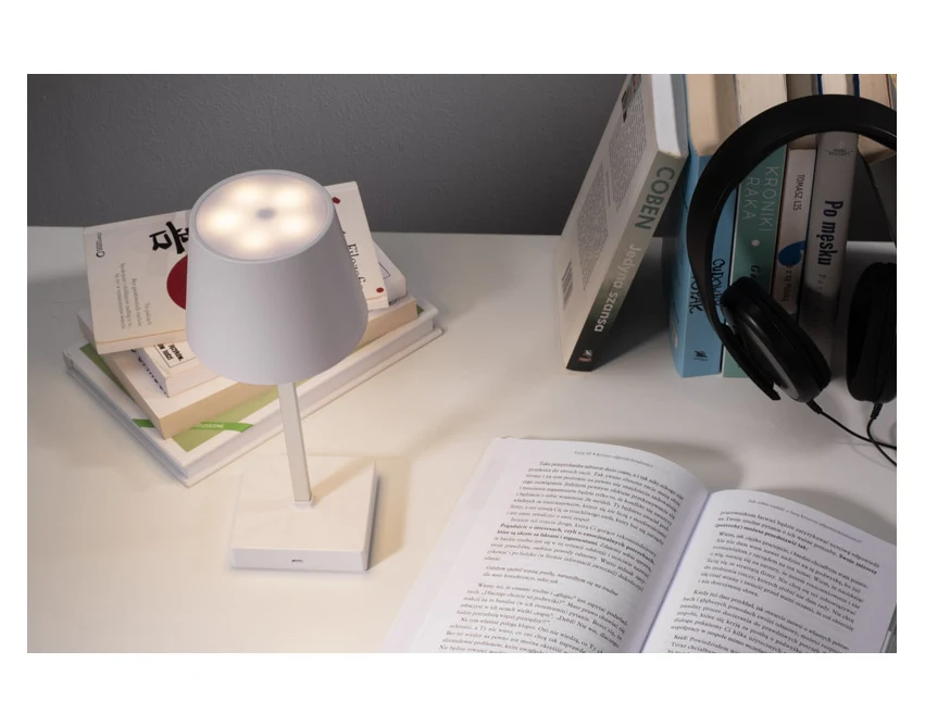 VIDIA lampka biurkowa LED biała, USB & AAA