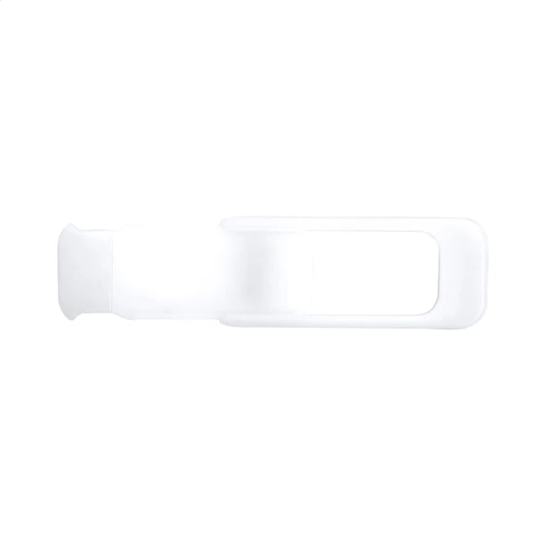 Biała osłona kamery z logo – plastikowa, samoprzylepna