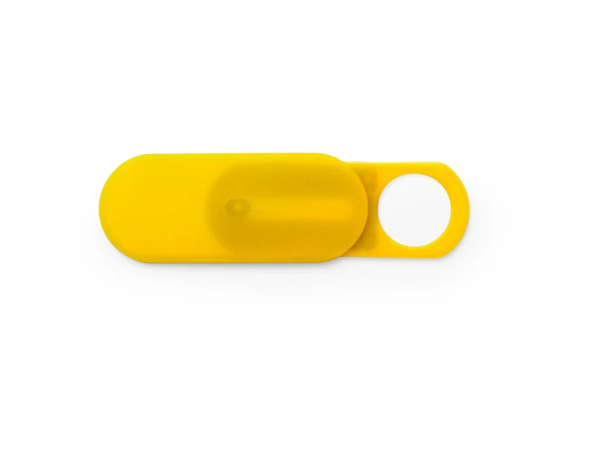 Zasłona na kamerę internetową ABS żółta 3,2×1,3 cm