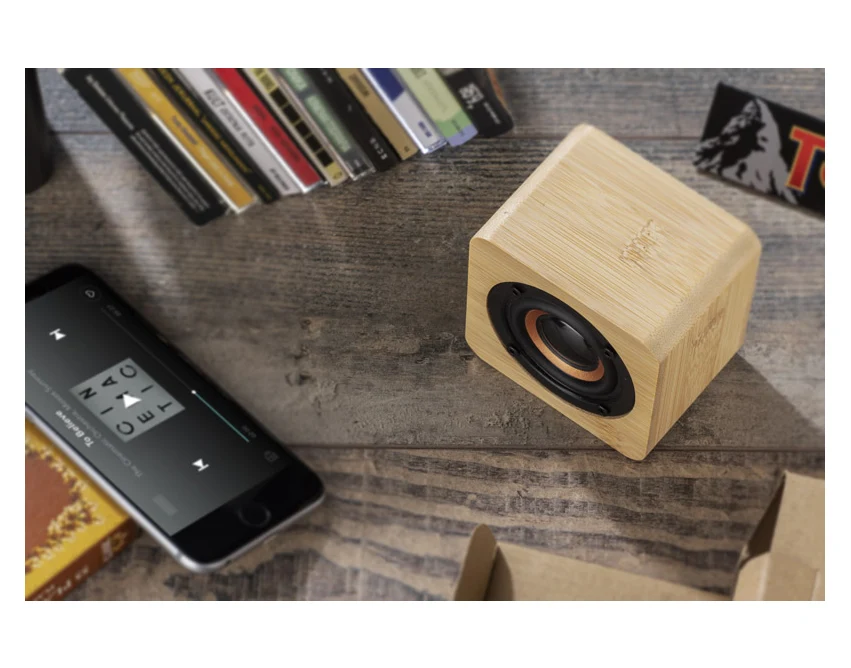 Głośnik bambusowy VINTAGE z logo firmy 3W Bluetooth – ekologiczny prezent biznesowy