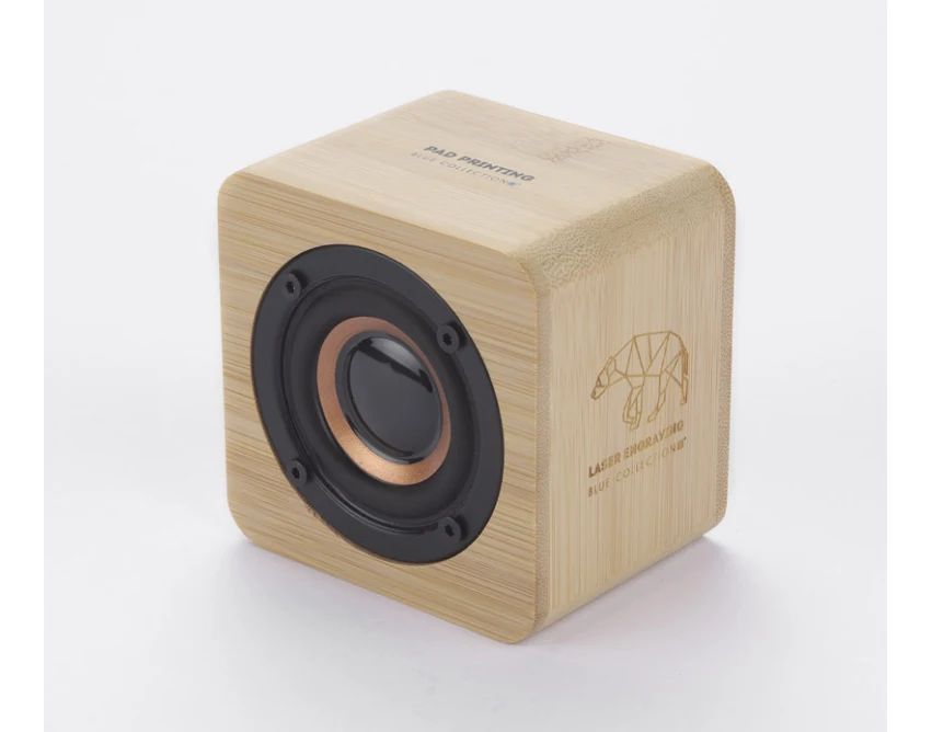 Głośnik bambusowy VINTAGE z logo firmy 3W Bluetooth – ekologiczny prezent biznesowy