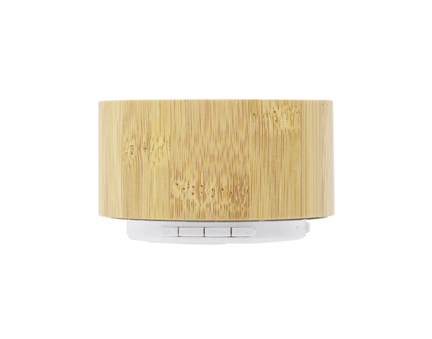Bambusowy głośnik Bluetooth 3W TROPIC z logo firmy – biały, ekologiczny, prezent B2B