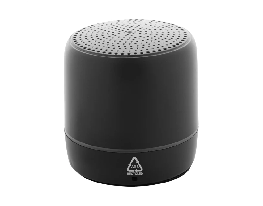 Czarny eko głośnik bluetooth RABS z logo firmy