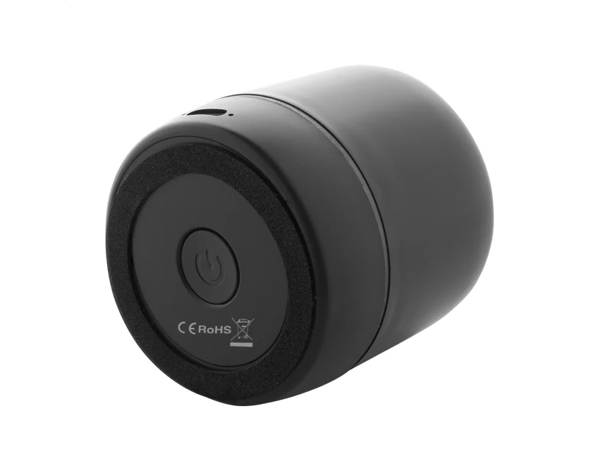 Czarny eko głośnik bluetooth RABS z logo firmy
