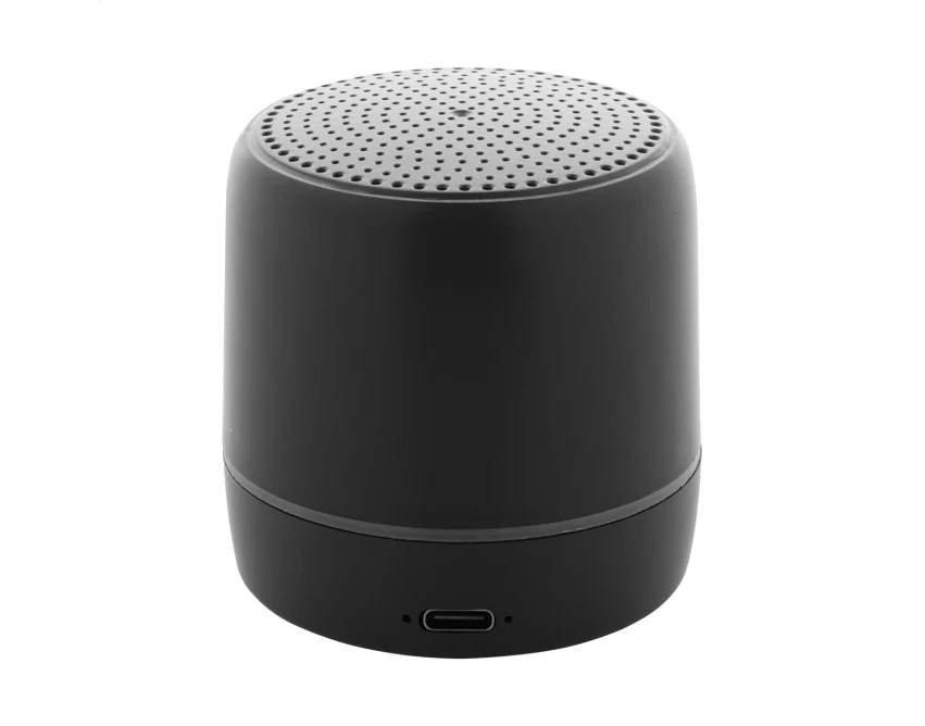 Czarny eko głośnik bluetooth RABS z logo firmy