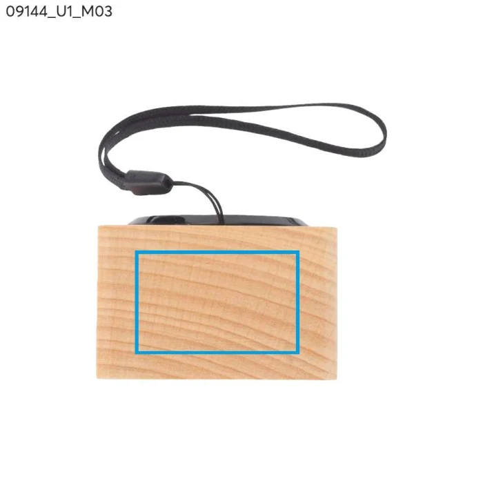 Schemat znakowania dla Nadruk UV - U1 na gadżecie: Głośnik Bluetooth ORIENT drewniany z logo