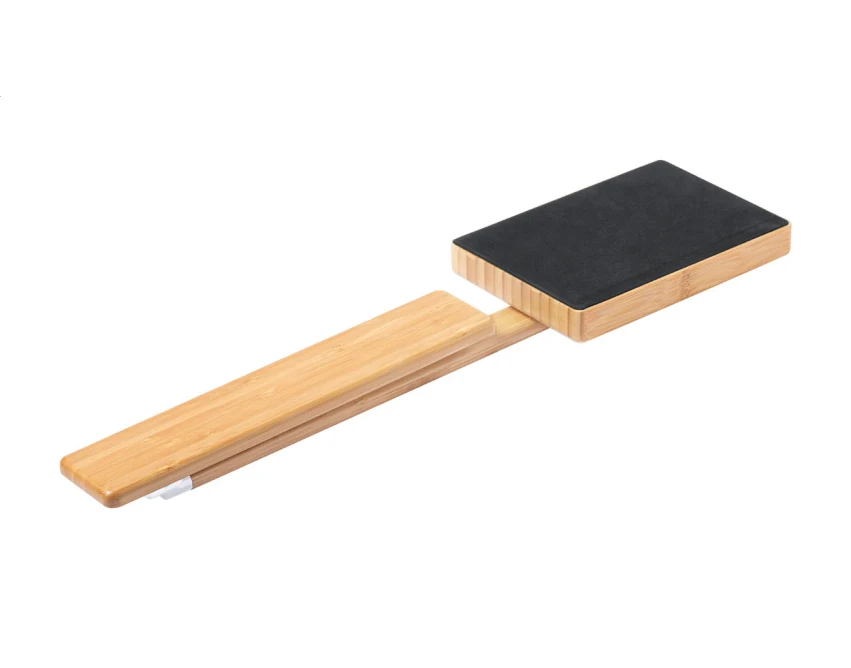 Bambusowa lampka LED z ładowarką USB i logotypem firmy