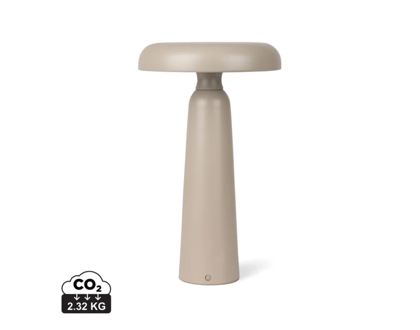 Szara lampka biurkowa LED VINGA Avery z logo, eco 8h
