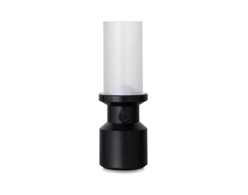 Czarna lampka LED VINGA Niori z logo, RABS, do biura