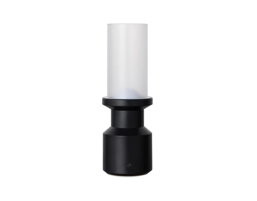 Czarna lampka LED VINGA Niori z logo, RABS, do biura