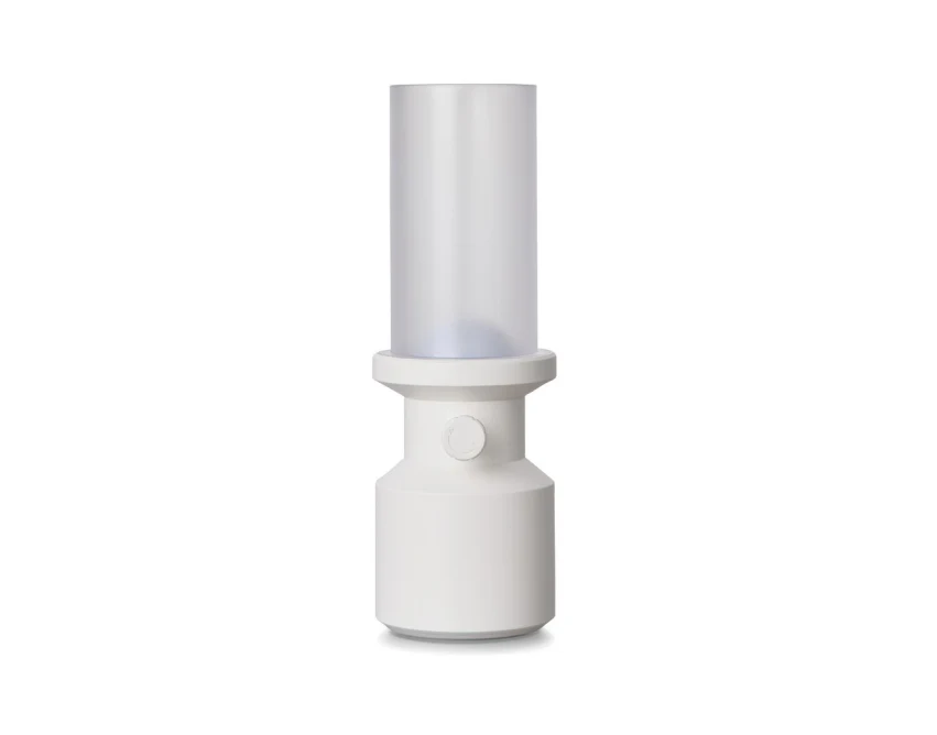 Biała lampka biurkowa LED VINGA Niori z logo, RABS eco