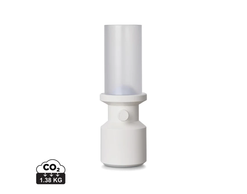 Biała lampka biurkowa LED VINGA Niori z logo, RABS eco