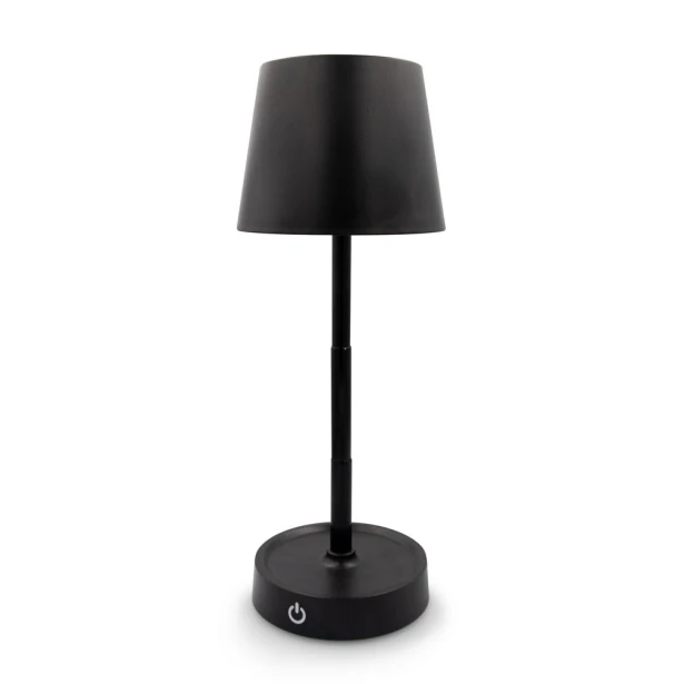 Czarna lampka LED USB-C Petepis 1200 mAh z logo firmy