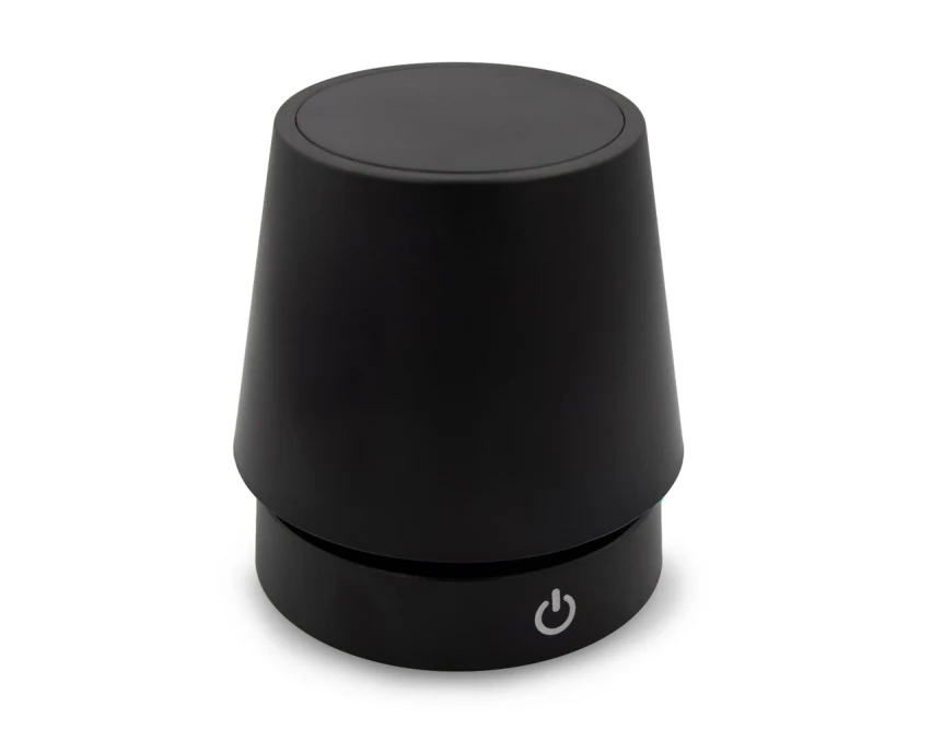 Czarna lampka LED USB-C Petepis 1200 mAh z logo firmy