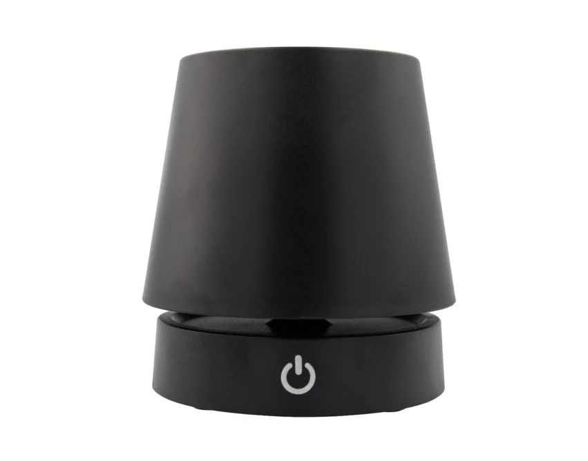 Czarna lampka LED USB-C Petepis 1200 mAh z logo firmy