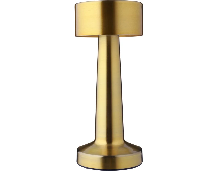 Złota lampka biurkowa LED z logo, USB-C, panel dotykowy