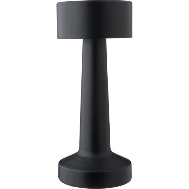 Czarna lampka USB LED z grawerem logo – prezent firmowy
