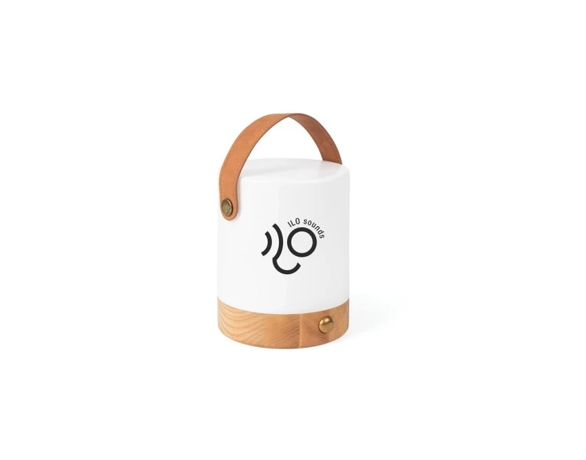 Lampka LED Vinga Narni RABS brązowa z logo na USB