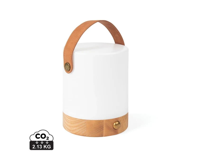 Lampka LED Vinga Narni RABS brązowa z logo na USB