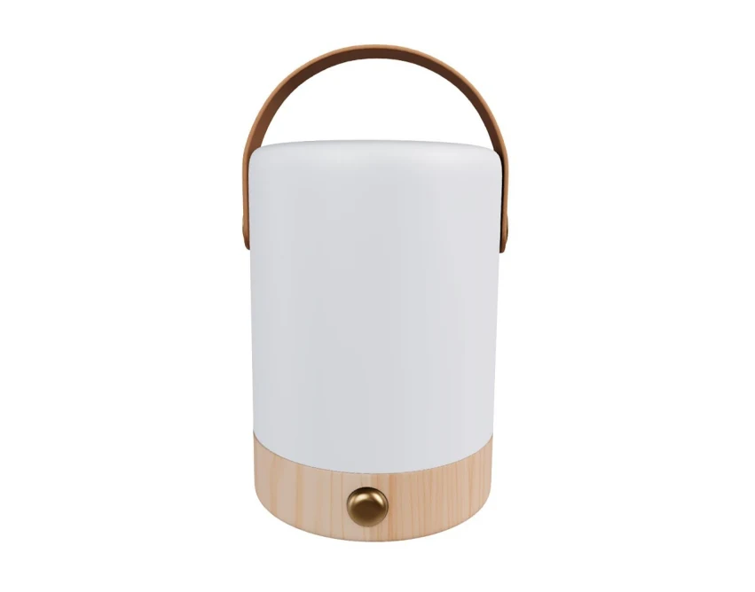 Lampka LED Vinga Narni RABS brązowa z logo na USB
