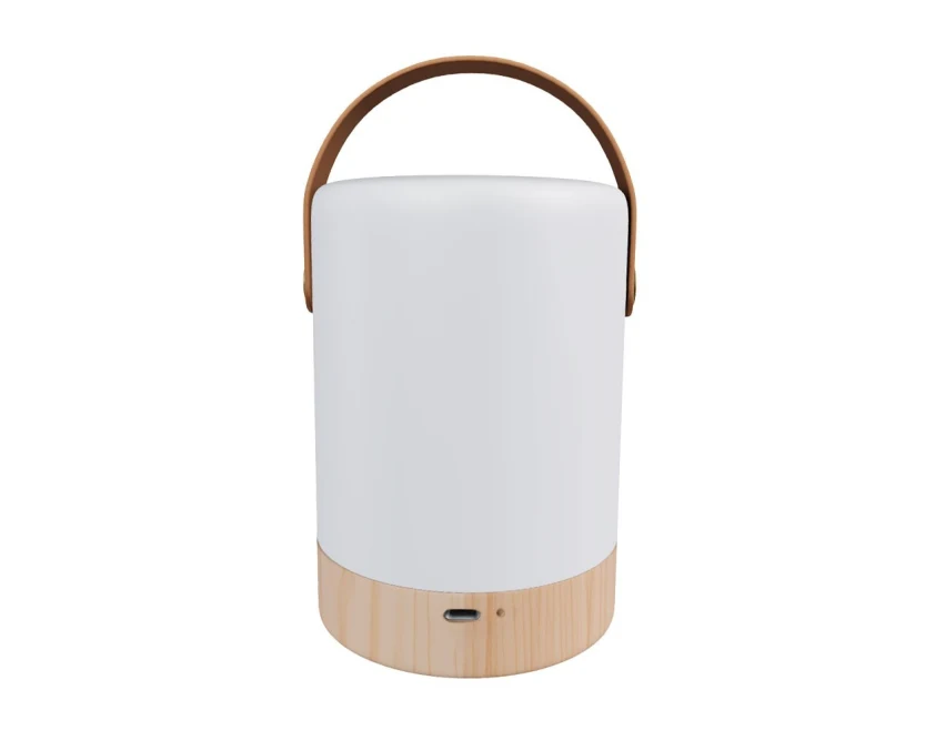 Lampka LED Vinga Narni RABS brązowa z logo na USB