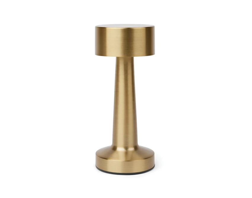 Złota lampka biurkowa USB LED VINGA Maris z logo