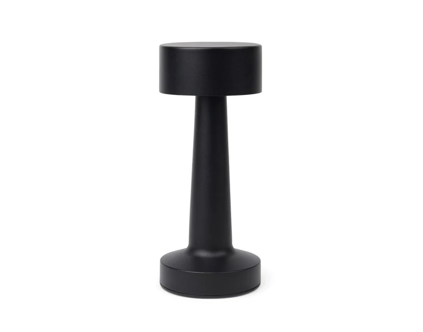 Czarna lampka biurkowa USB-C z logo VINGA Maris 8h pracy
