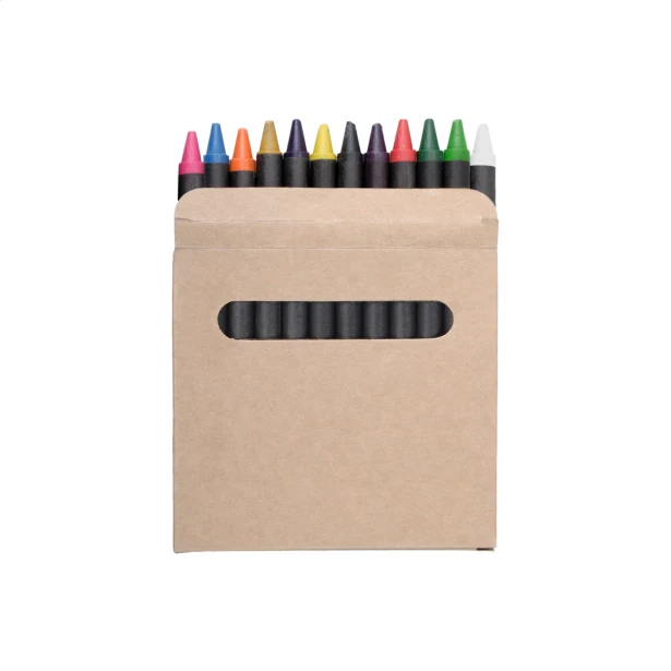 Kredki świecowe eco 12 szt. z logo w kartonowym etui
