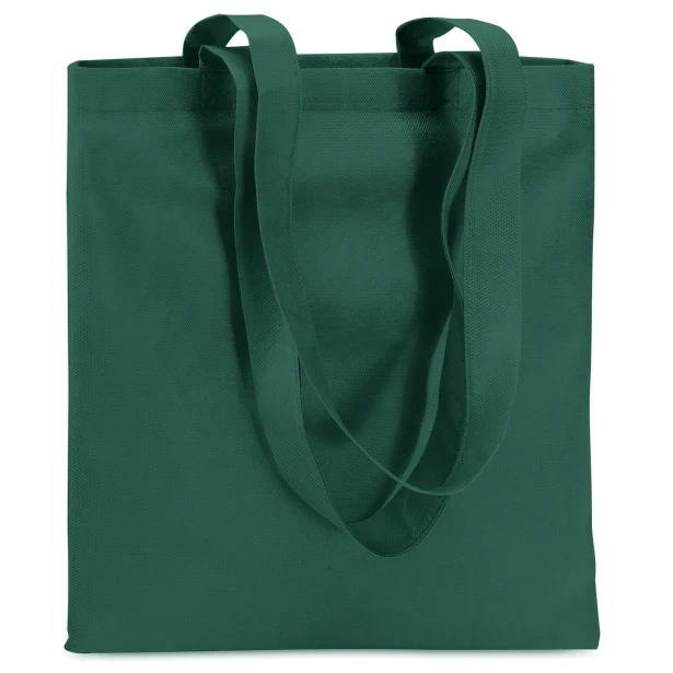 Ciemnozielona torba non woven 80g z logo firmy